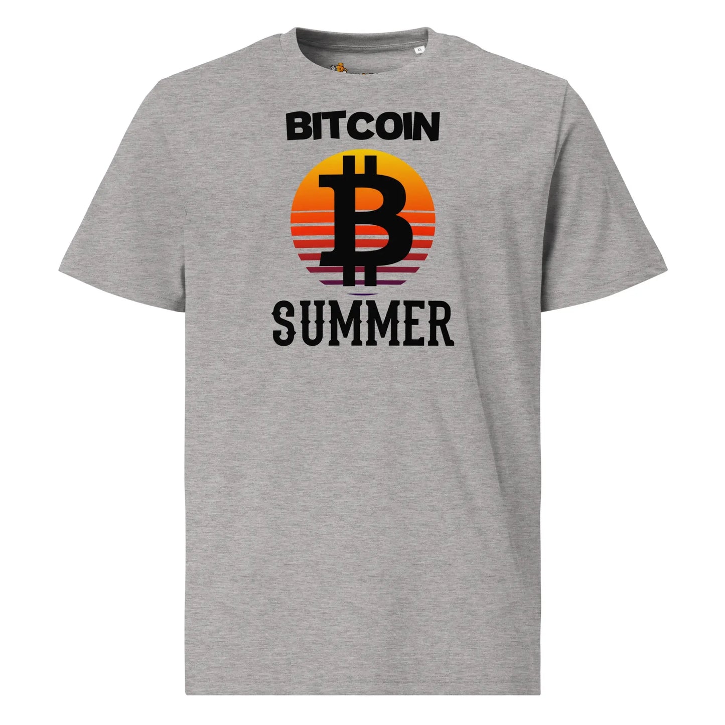 bitcoin t-shirt bitcoin summer front view grey