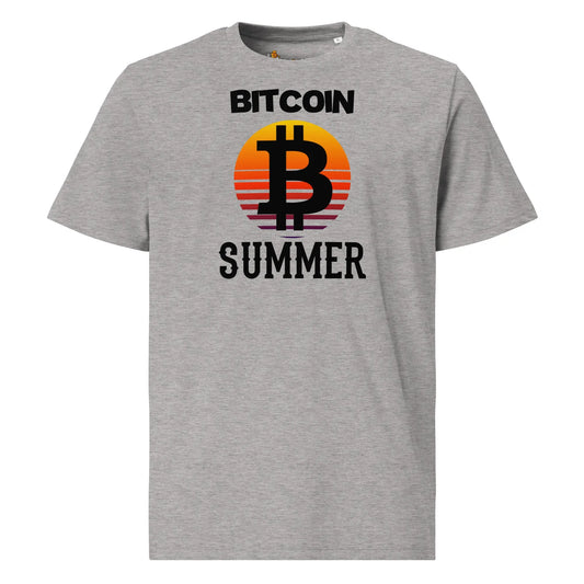 bitcoin t-shirt bitcoin summer front view grey
