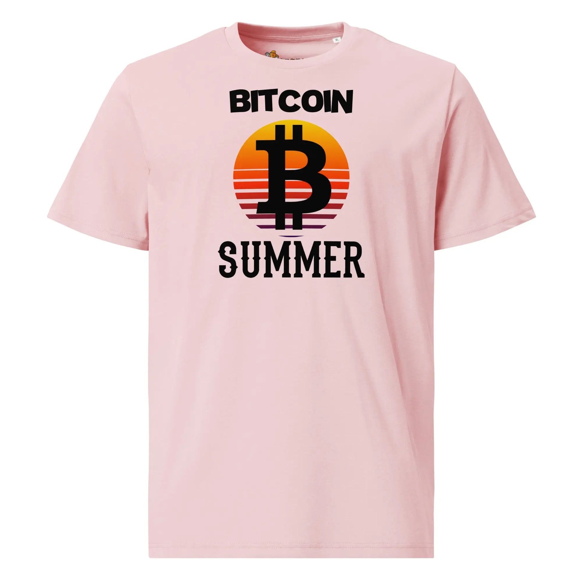 bitcoin t-shirt bitcoin summer front view pink