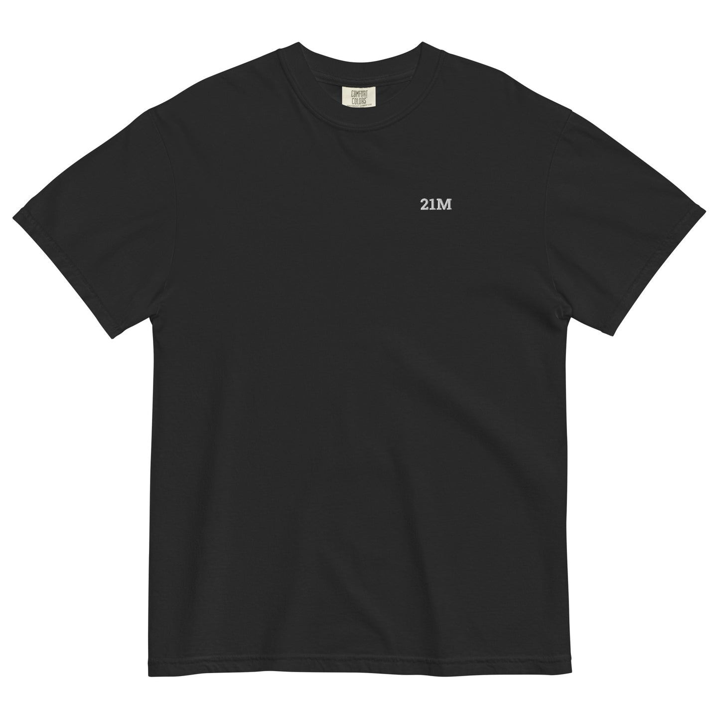 bitcoin t-shirt - 21m - front view - black