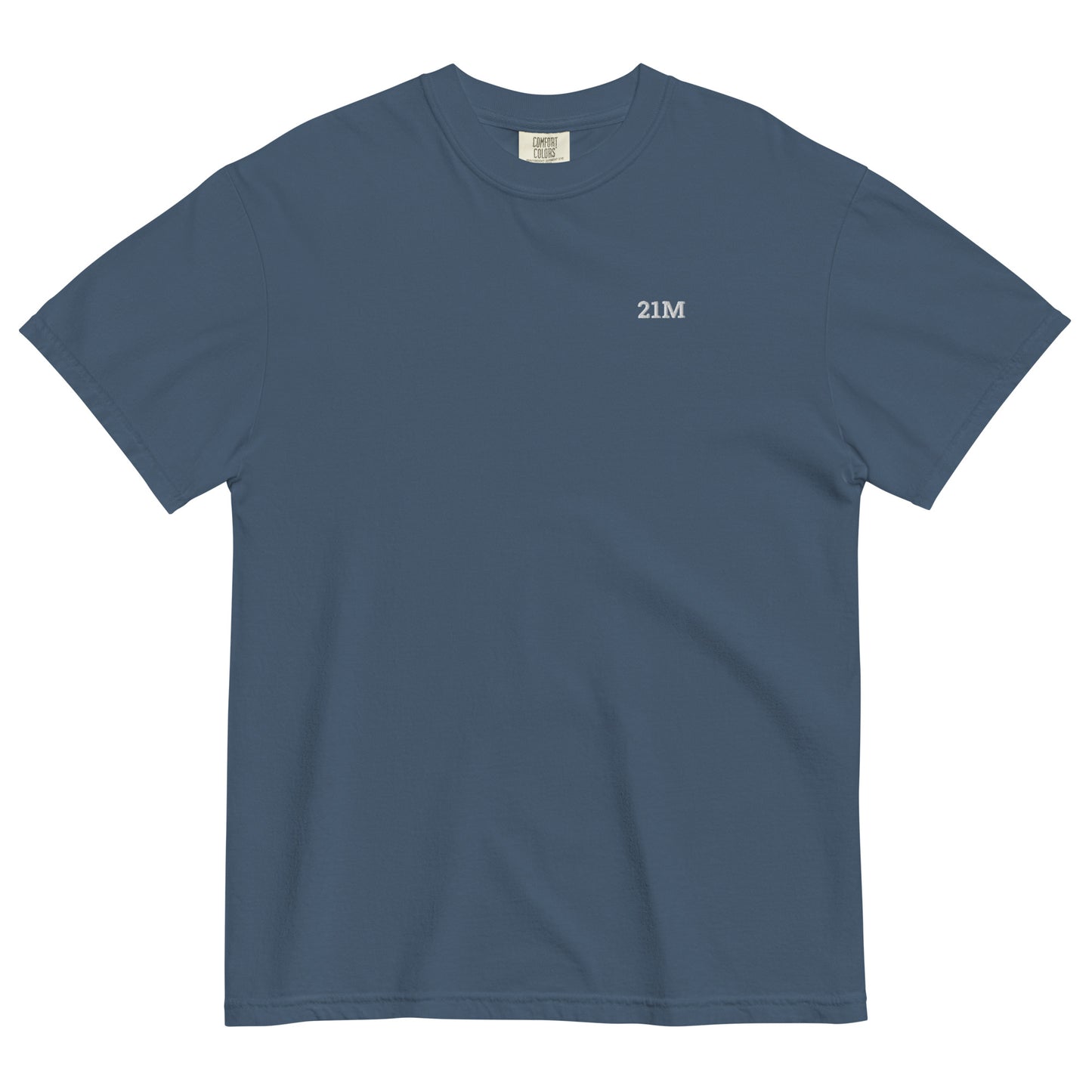 bitcoin t-shirt - 21m - front view - midnight