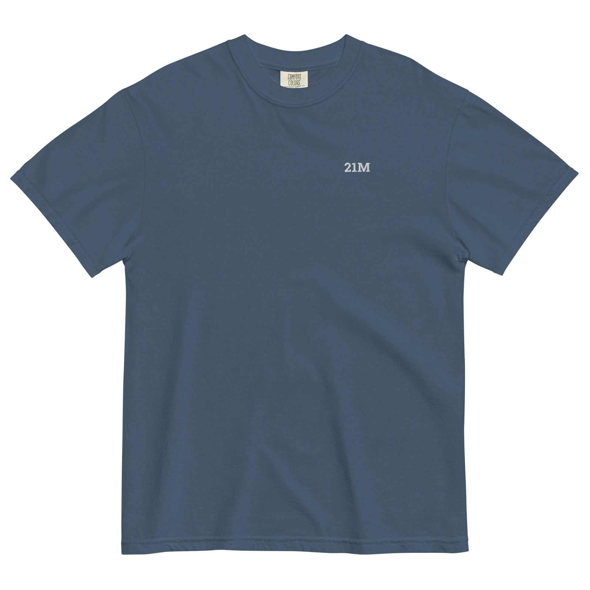 bitcoin t-shirt - 21m - front view - midnight