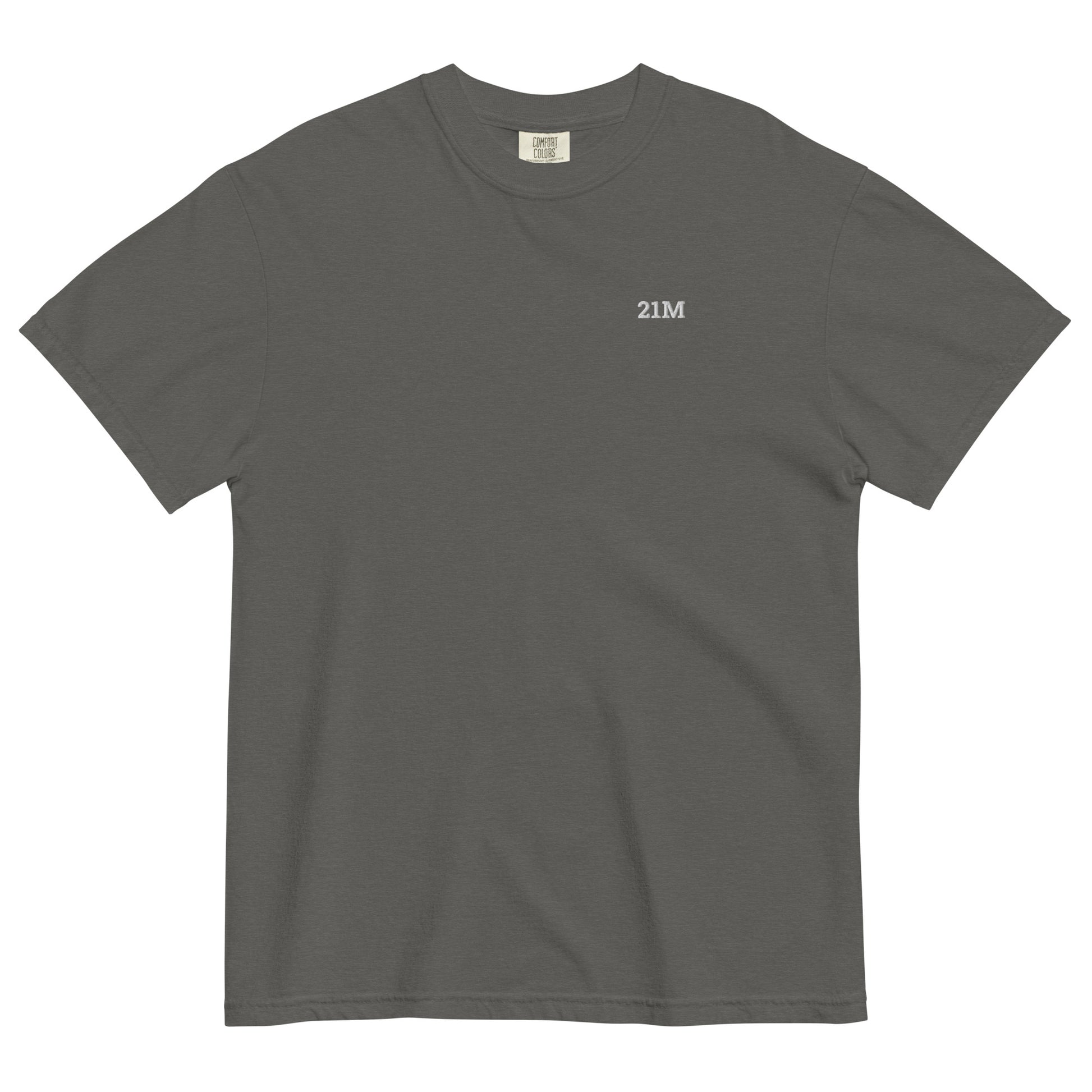 bitcoin t-shirt - 21m - front view - pepper