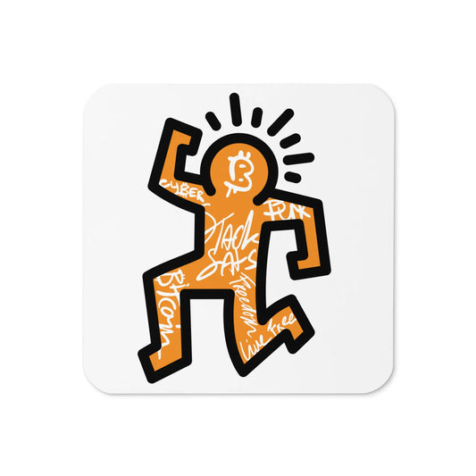 Bitcoin Tags Bitcoin coaster by BitPopArt – bold typography design