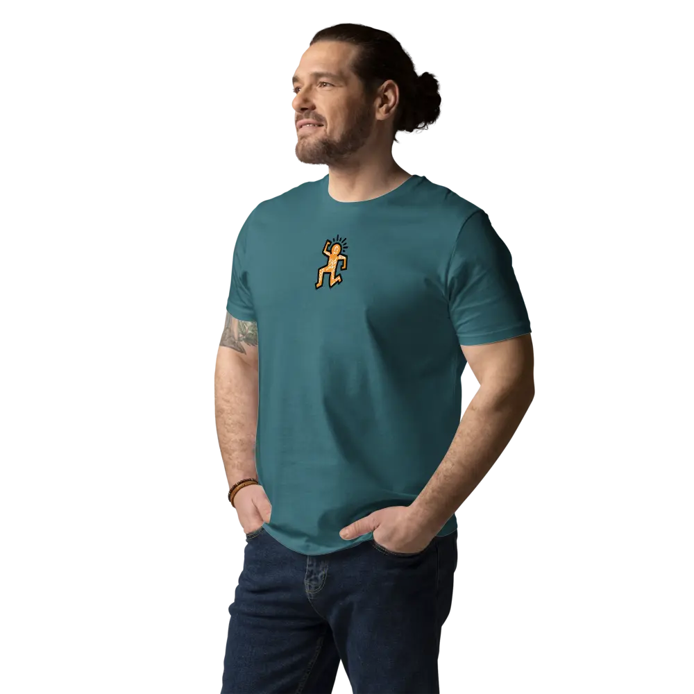 Bitcoin T-Shirt – Bitcoin Tags by BitPopArt - worn on model