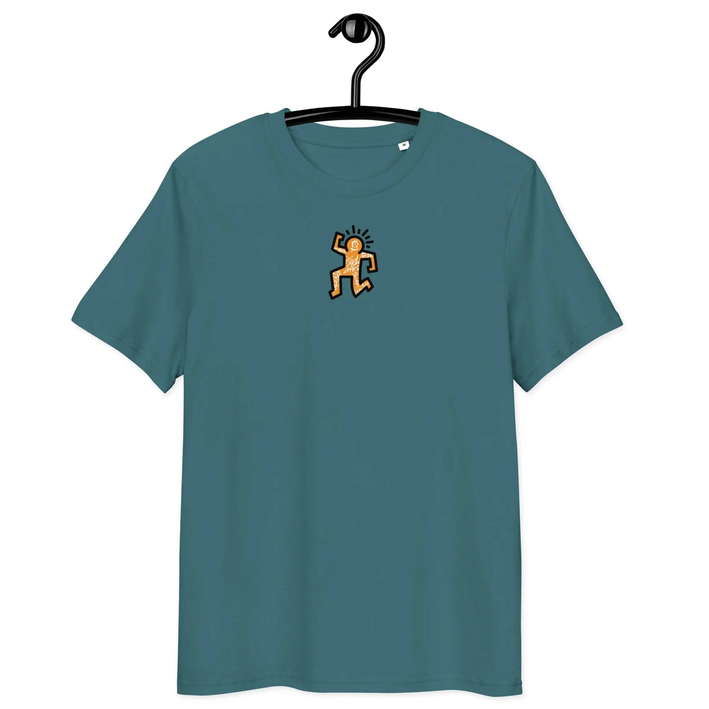 Bitcoin T-Shirt – Bitcoin Tags by BitPopArt - on hanger