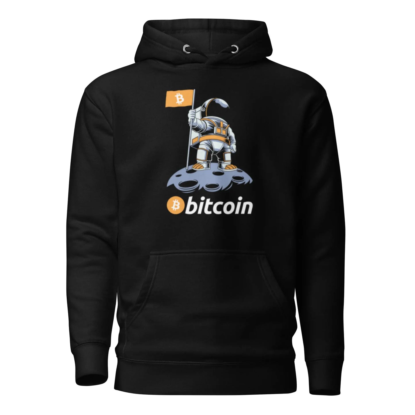 bitcoin hoodie - bitcoin to the moon - front view