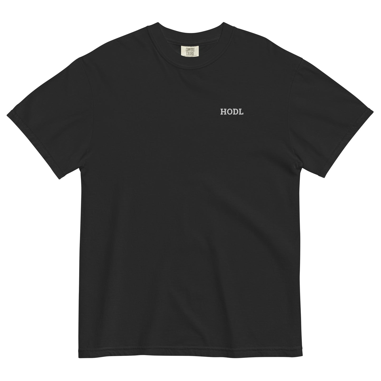 bitcoin t-shirt - hodl - front view - black