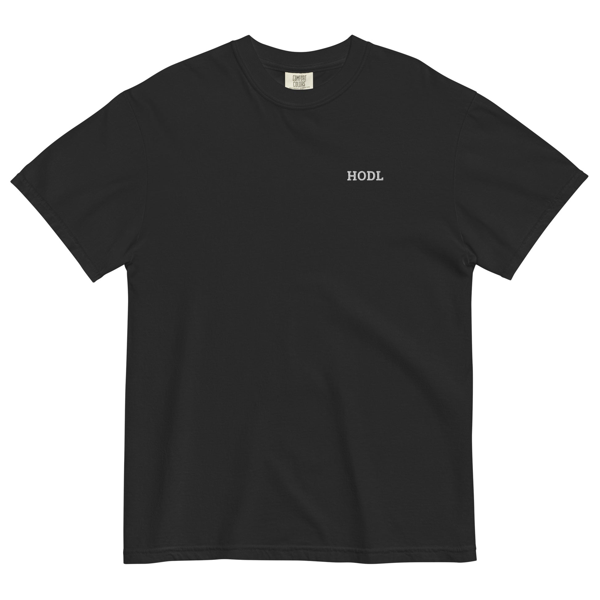 bitcoin t-shirt - hodl - front view - black