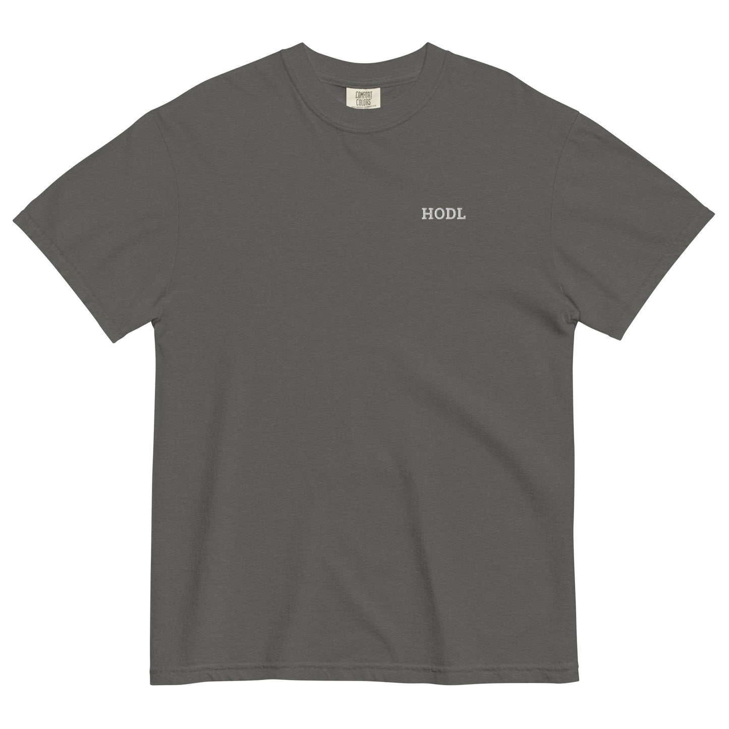 bitcoin t-shirt - hodl - front view - pepper