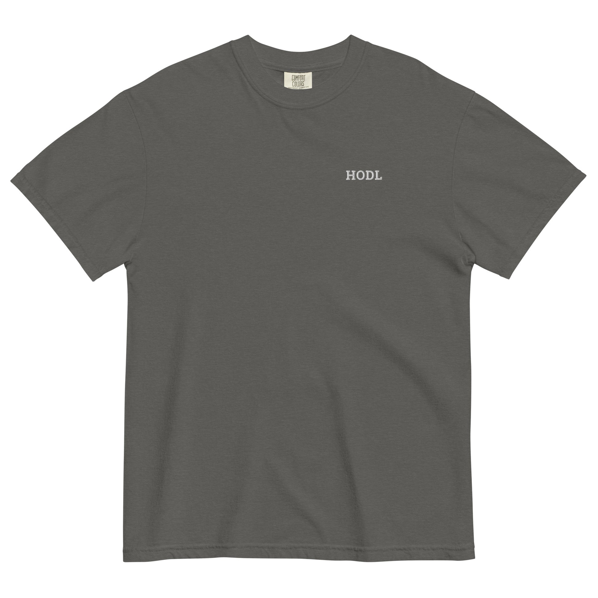 bitcoin t-shirt - hodl - front view - pepper