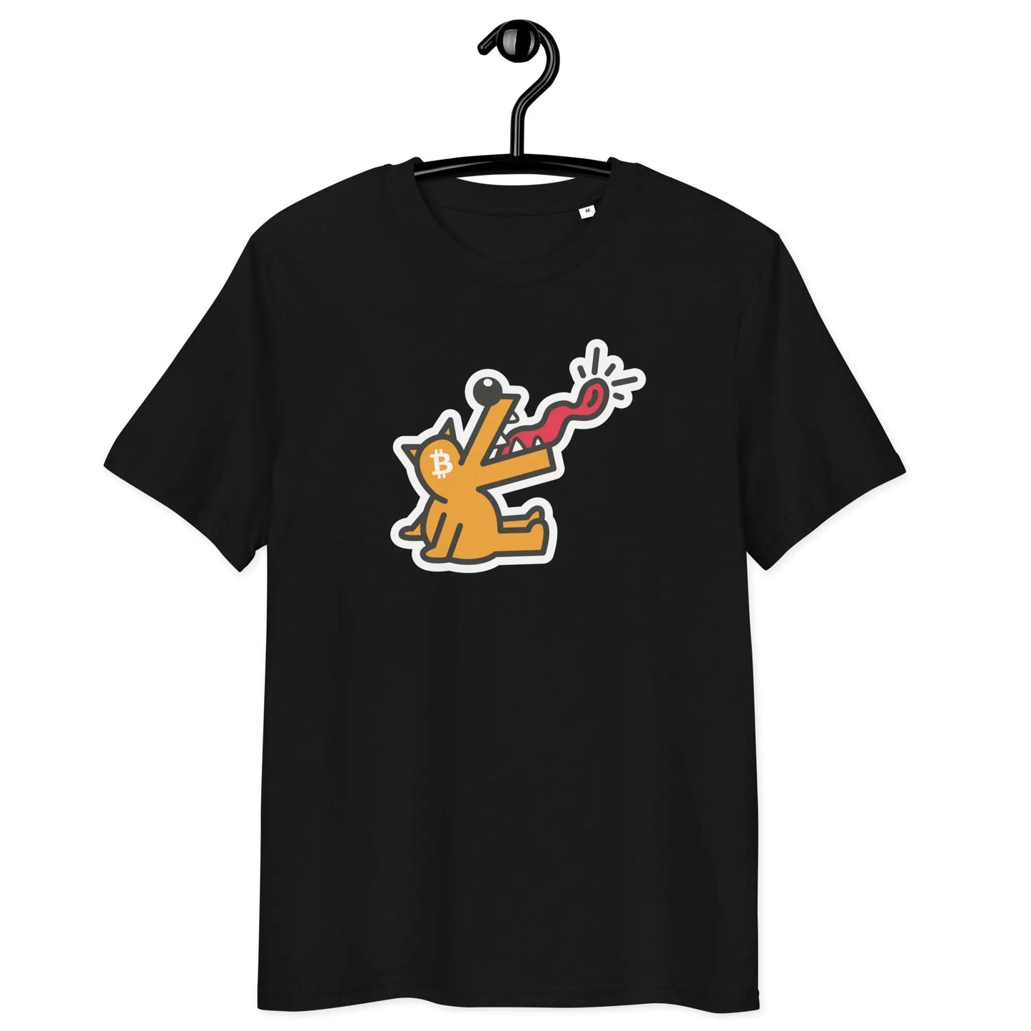Bitcoin T-Shirt – Woof - on hanger - black 