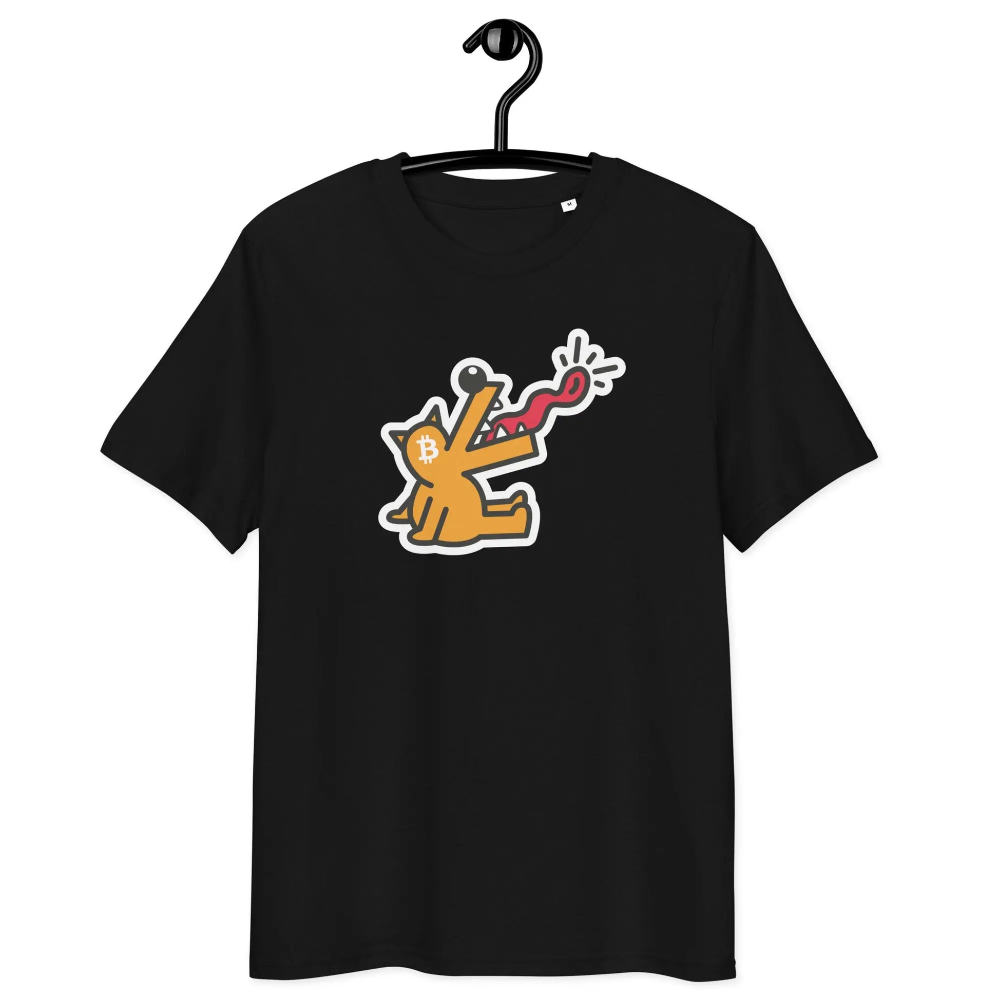Bitcoin T-Shirt – Woof - on hanger - black 