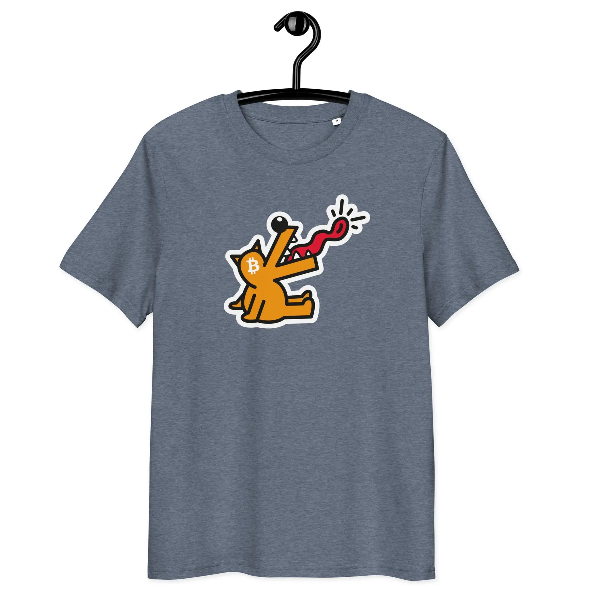 Bitcoin T-Shirt – Woof - on hanger - blue 