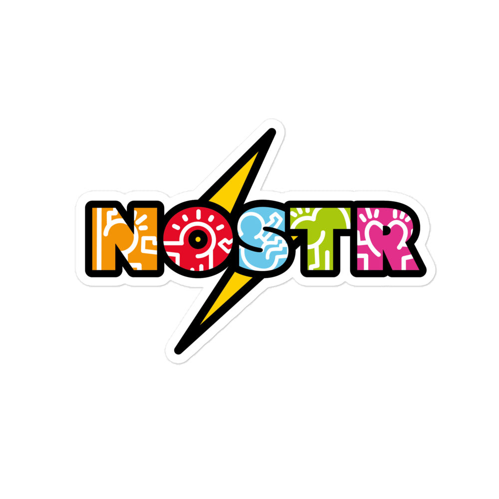 bitcoin zap sticker - nostr - front view