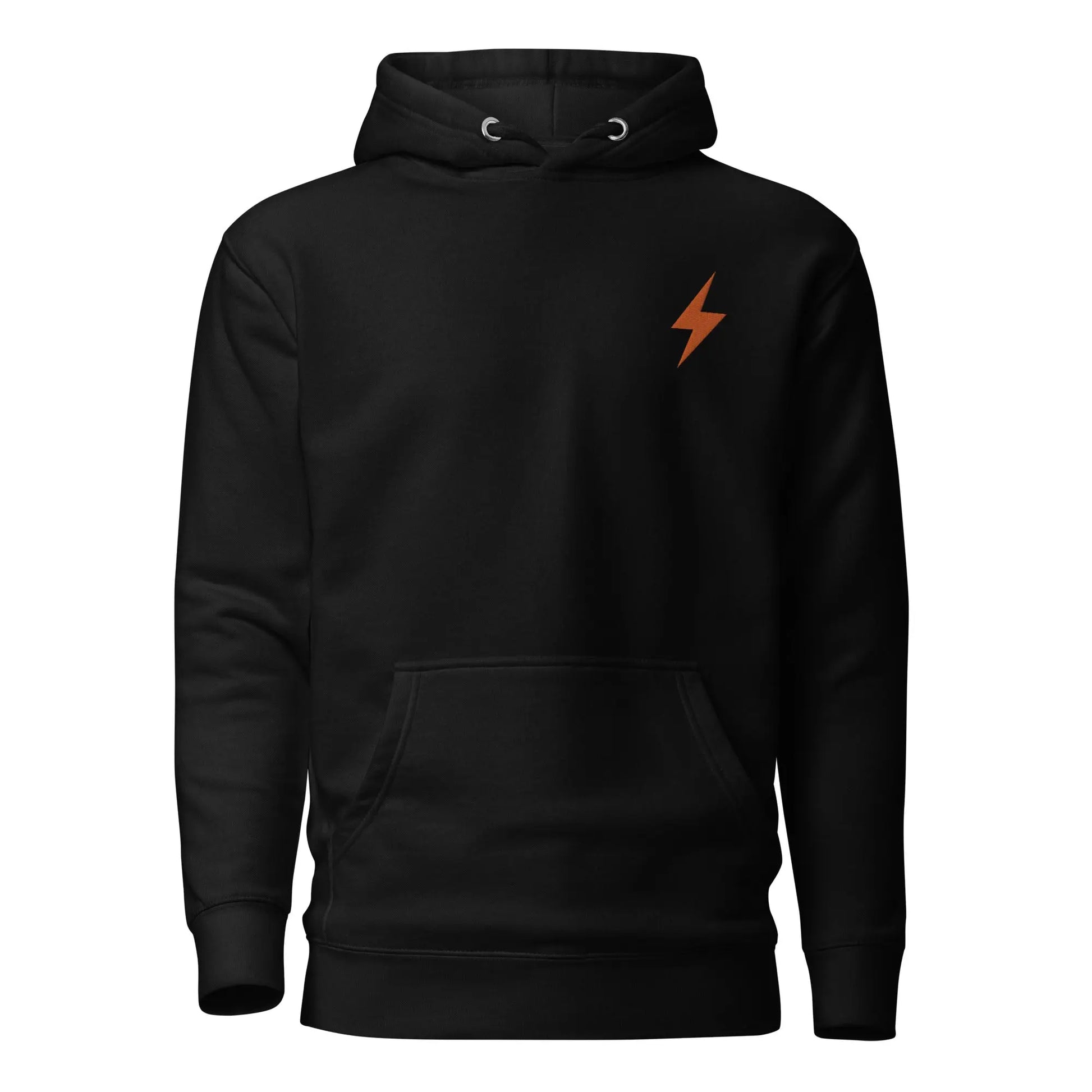 bitcoin hoodie - lightning symbol - front view