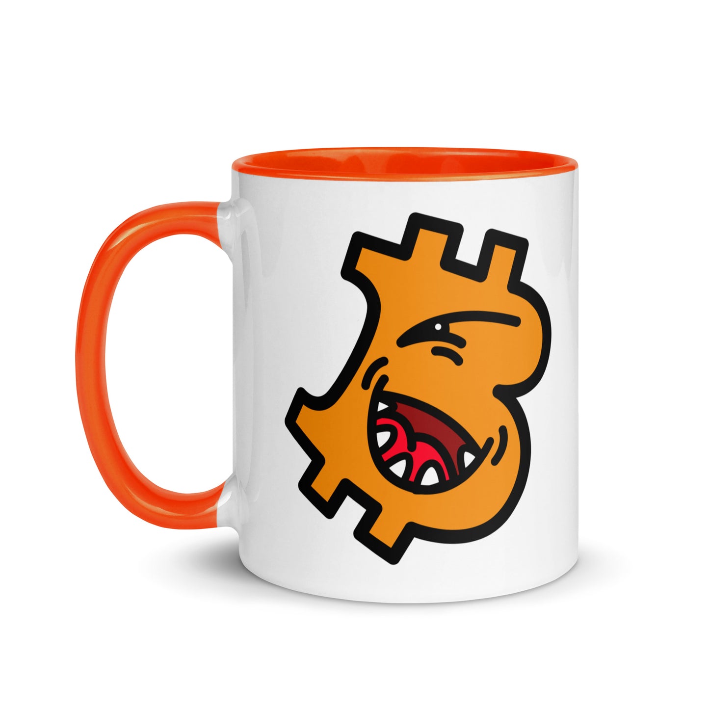 bitcoin mug - be cheeky design - close-up