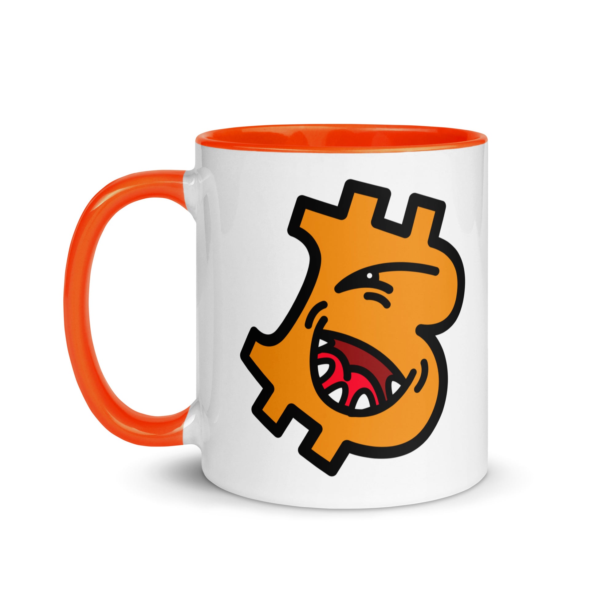 bitcoin mug - be cheeky design - close-up