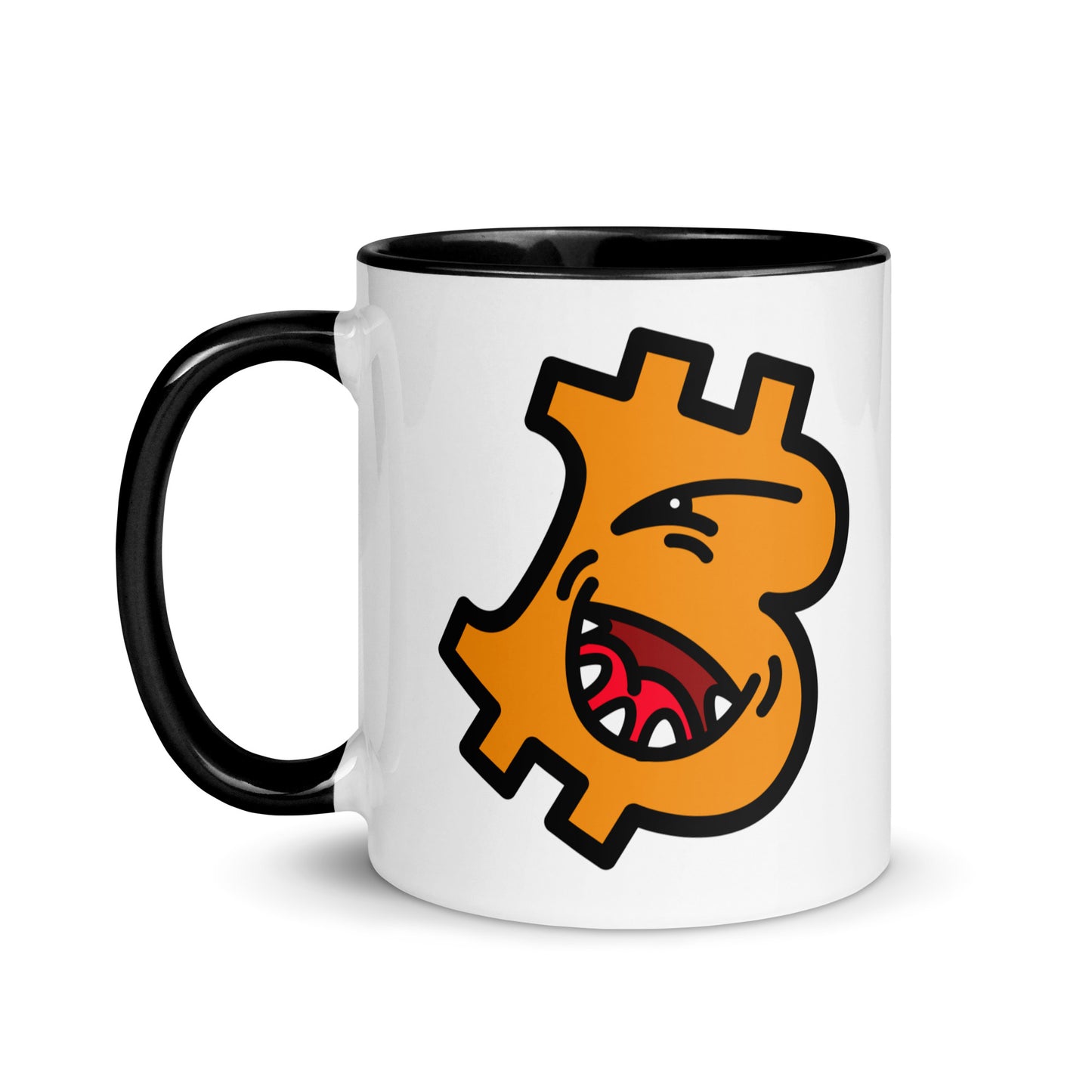 bitcoin mug - be cheeky design - left side view