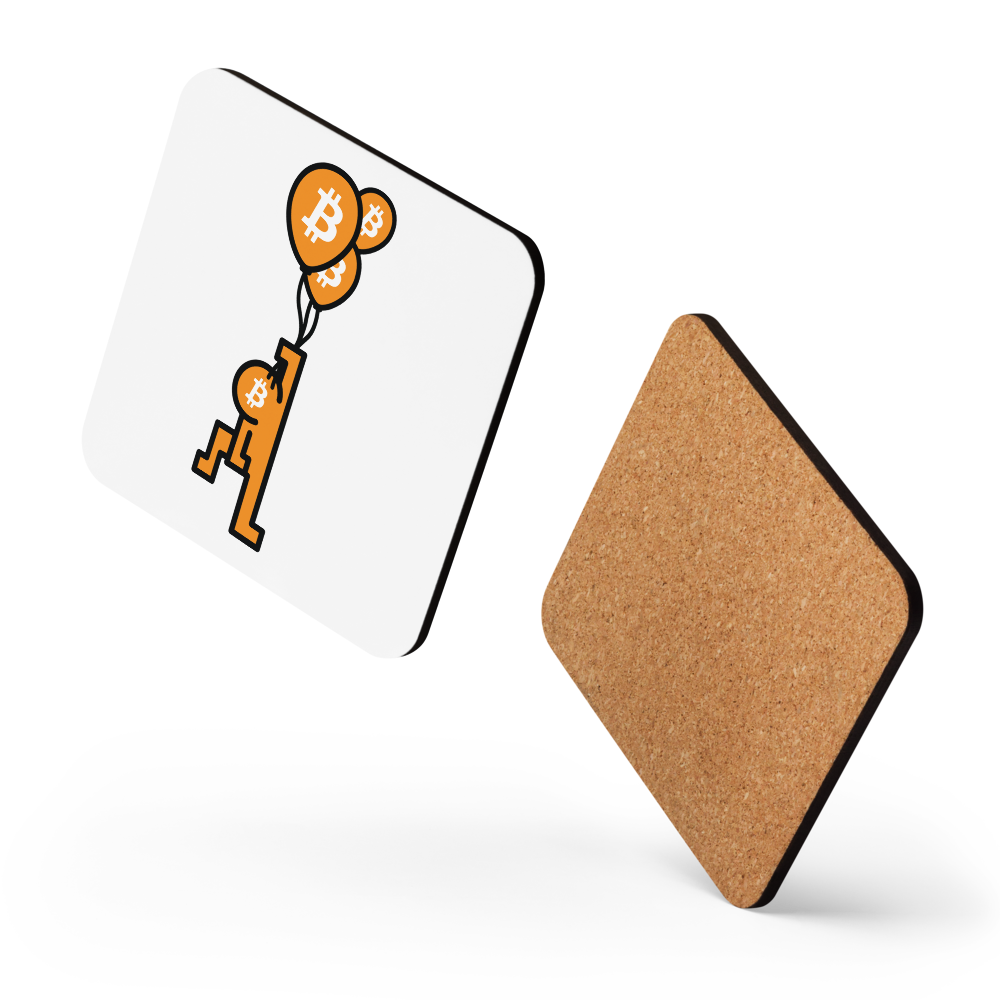 BitPop Balloon Bitcoin coaster by BitPopArt floating layout