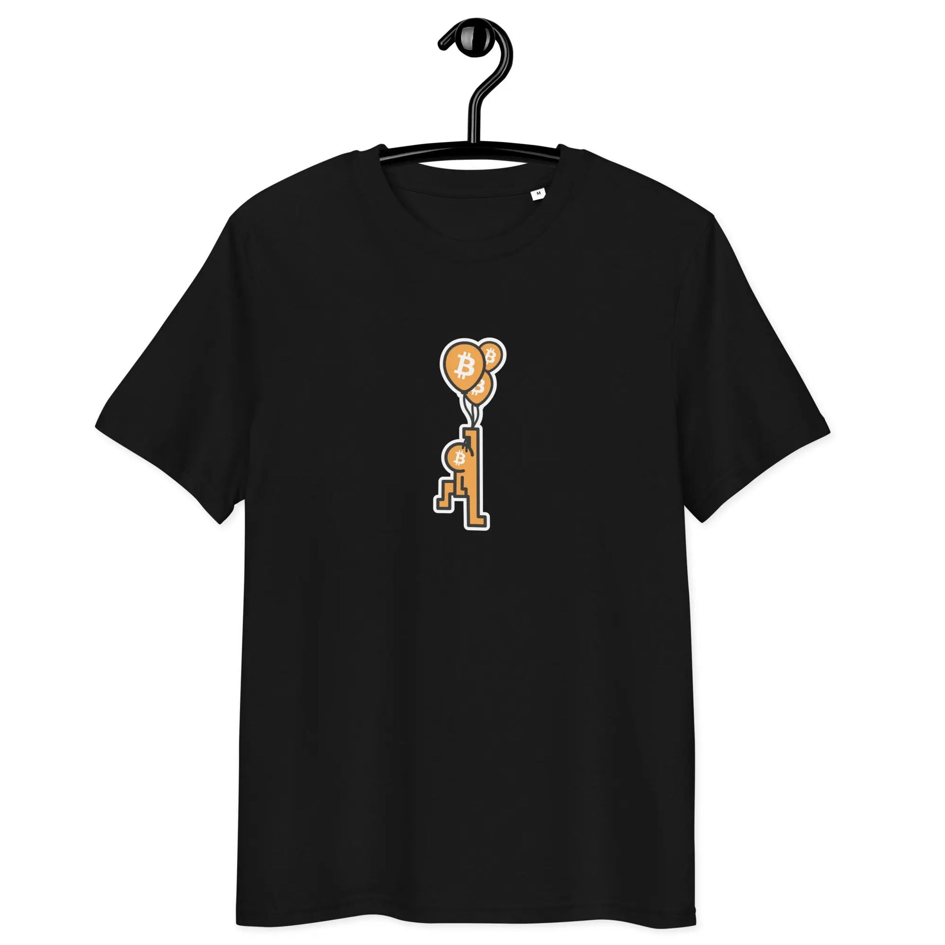 Bitcoin T-Shirt – BitPop Balloon - on hanger - black