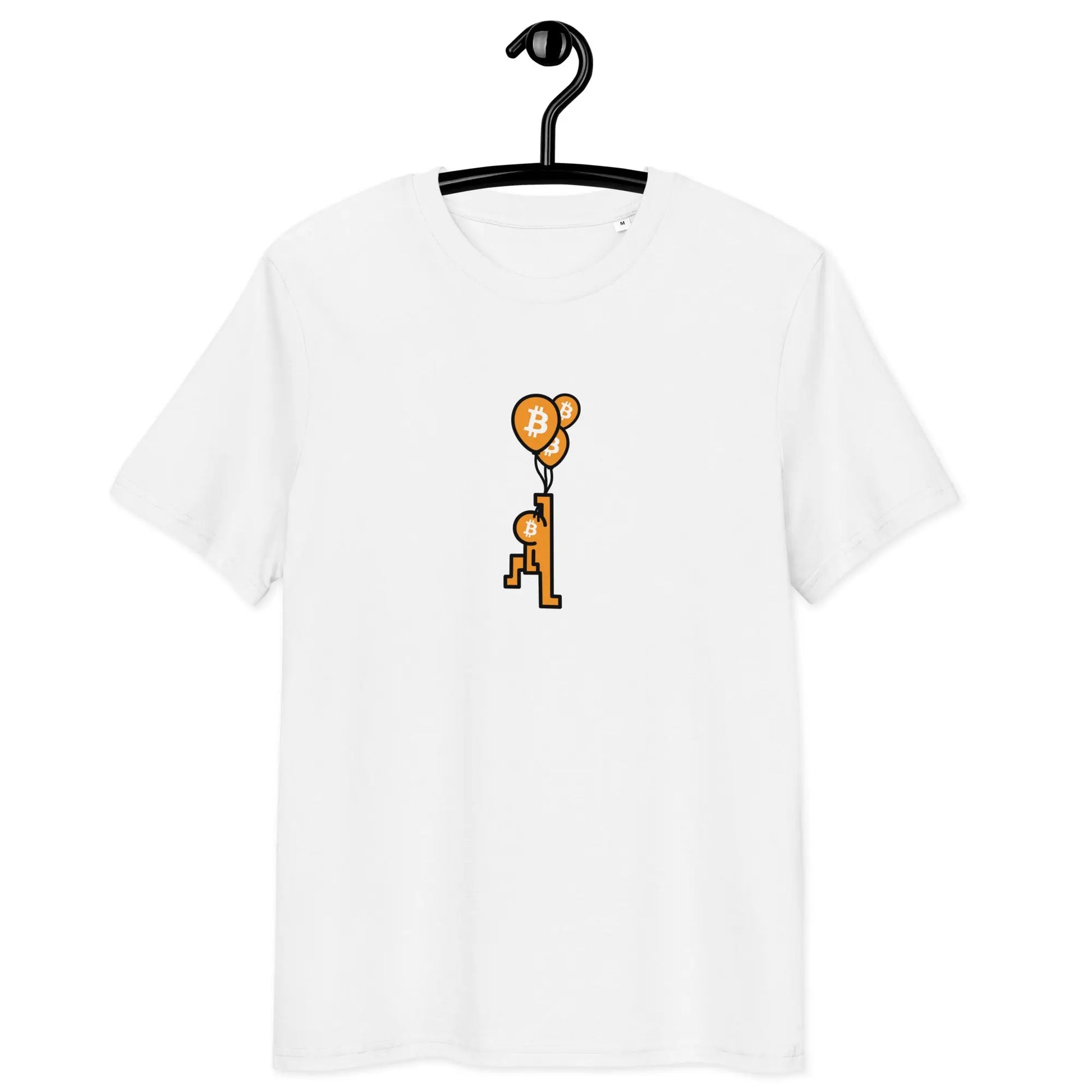 Bitcoin T-Shirt – BitPop Balloon - on hanger - white