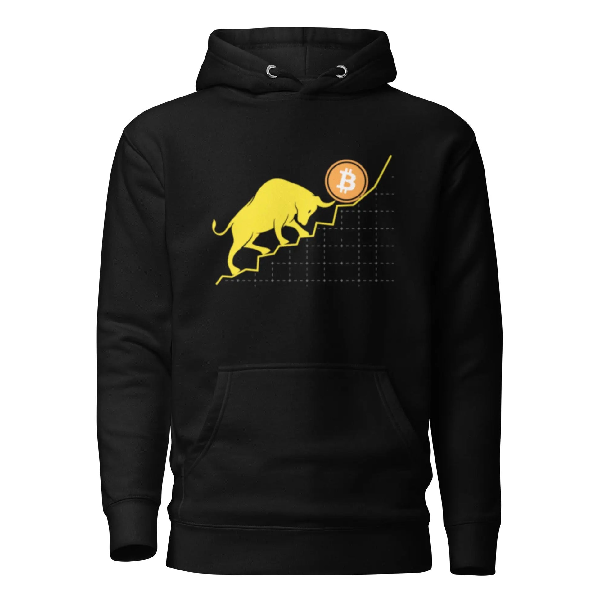 bitcoin hoodie - bullish - front view