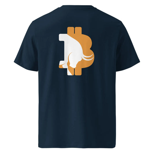 bitcoin t-shirt - bullish - back print - blue