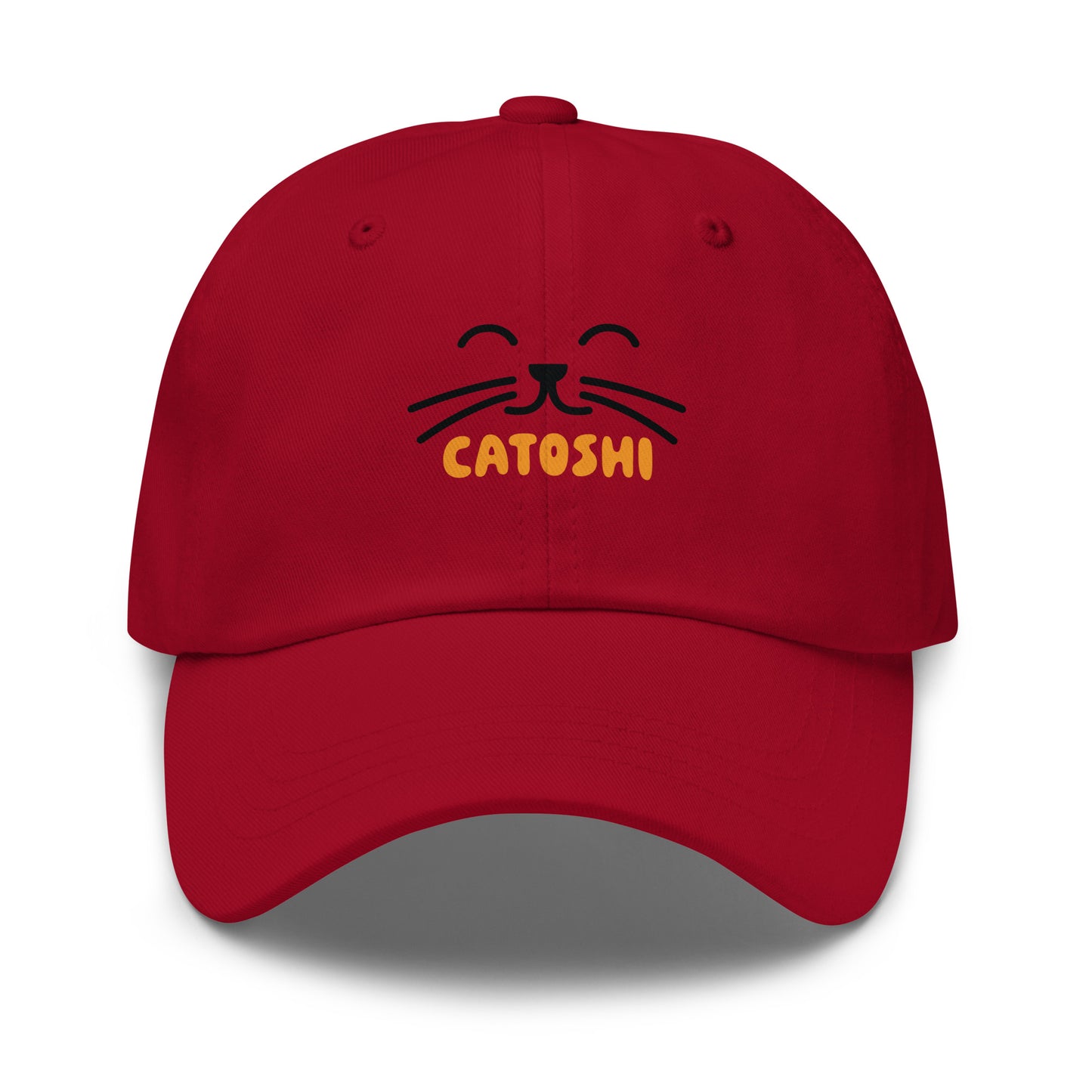bitcoin hat - catoshi - front view - red