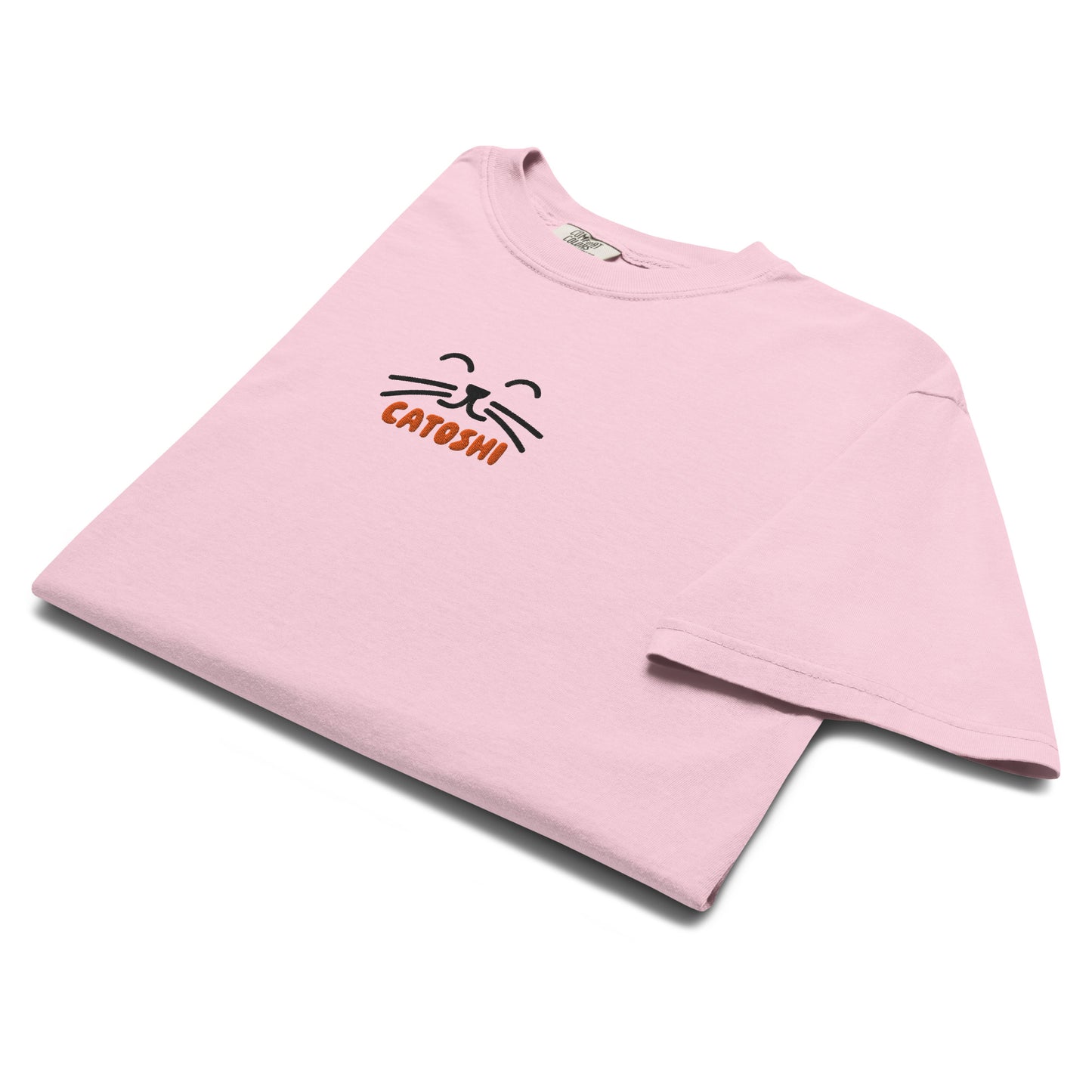 bitcoin t-shirt - catoshi - folded view - blossom