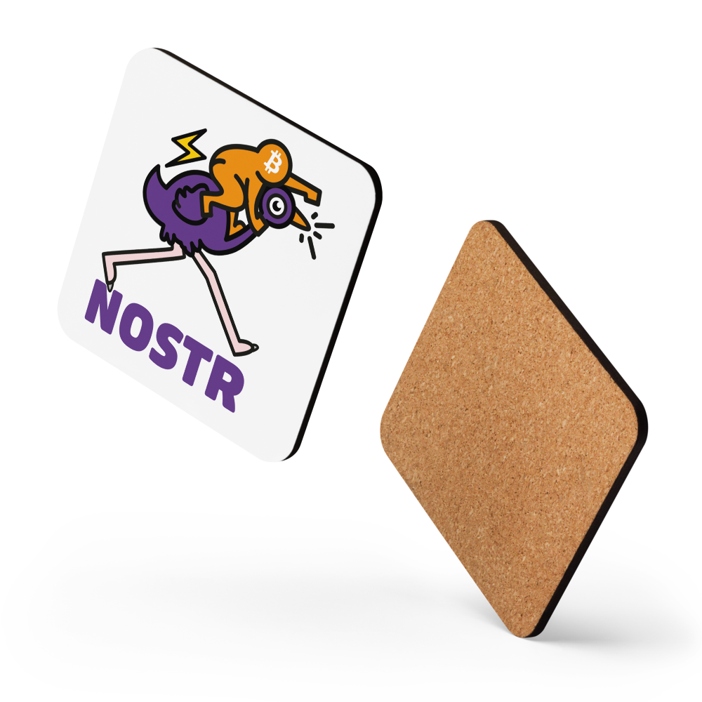 NOSTR Pop & Ostrich - Nostr Coaster - By BitPopArt Store of Value