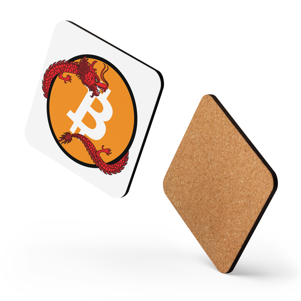 Bitcoin Red Dragon - Bitcoin Coaster - By BitPopArt Store of Value
