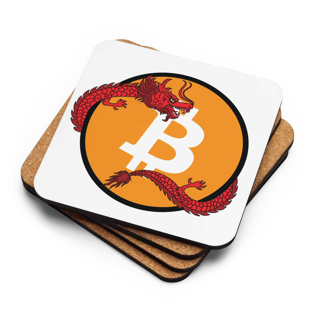 Bitcoin Red Dragon - Bitcoin Coaster - By BitPopArt Store of Value