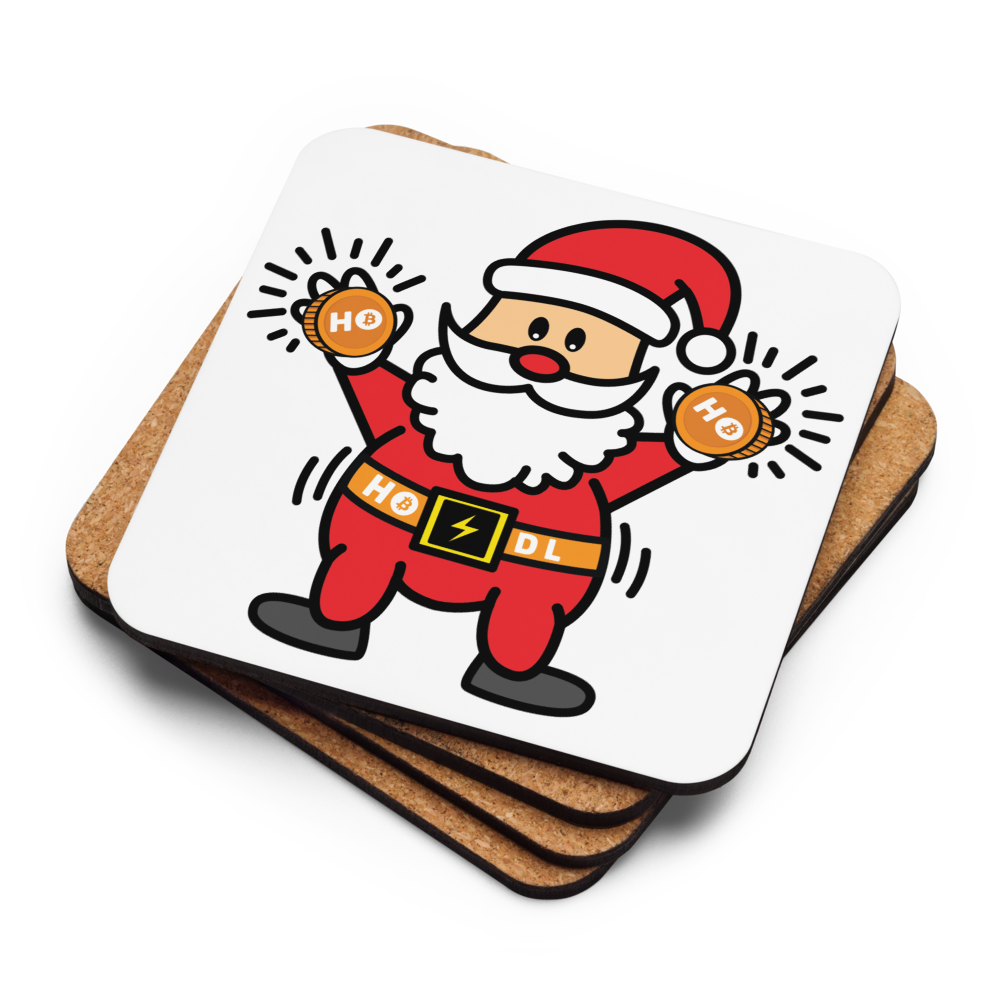 Ho Ho Hodl - Bitcoin Coaster - By BitPopArt Store of Value