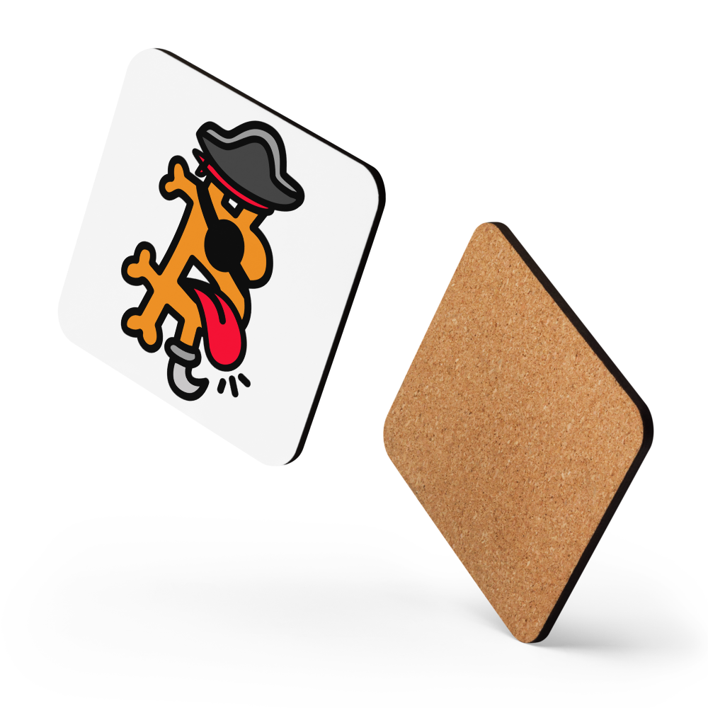 B - Pirate - Bitcoin Coaster - By BitPopArt Store of Value