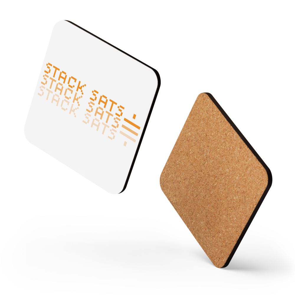 Stack Sats - Orange - Bitcoin Coaster - By BitPopArt Store of Value