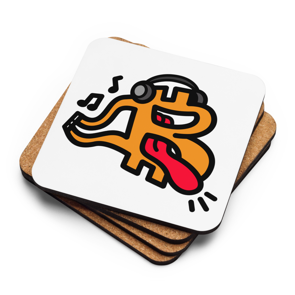 B - Music - Bitcoin Coaster - By BitPopArt Store of Value