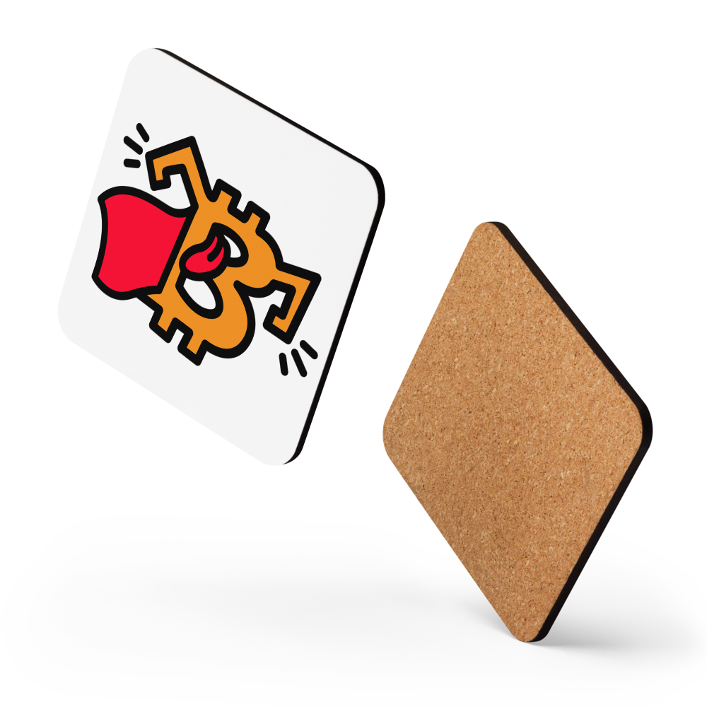 B - Superman - Bitcoin Coaster - By BitPopArt Store of Value