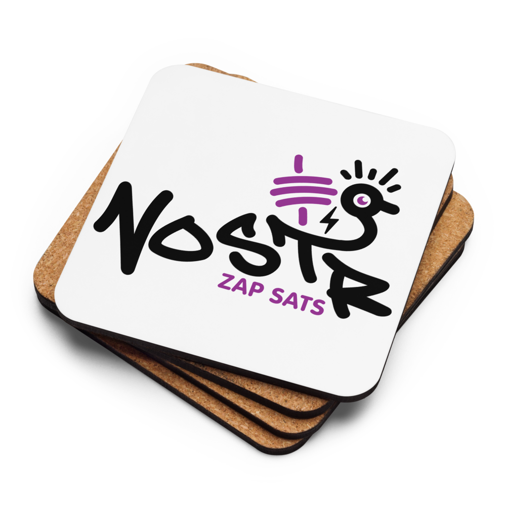 Nostr Zap Sats - Nostr Coaster - By BitPopArt Store of Value
