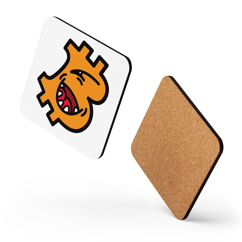 B - Cheeky - Bitcoin Coaster - By BitPopArt Store of Value