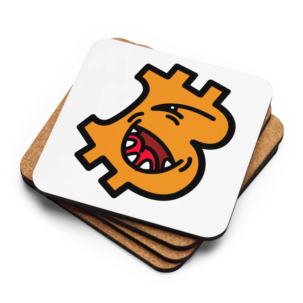 B - Cheeky - Bitcoin Coaster - By BitPopArt Store of Value