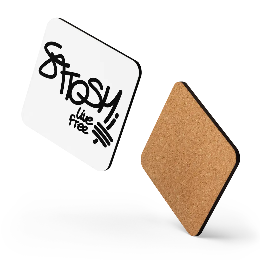 Satoshi Live Free - Bitcoin Coaster - By BitPopArt Store of Value