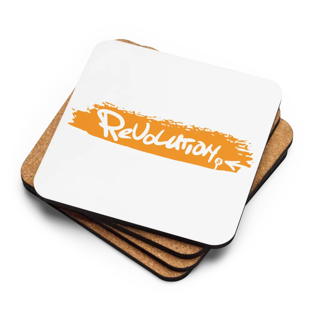 Revolution - Bitcoin Coaster - Orange - By BitPopArt Store of Value