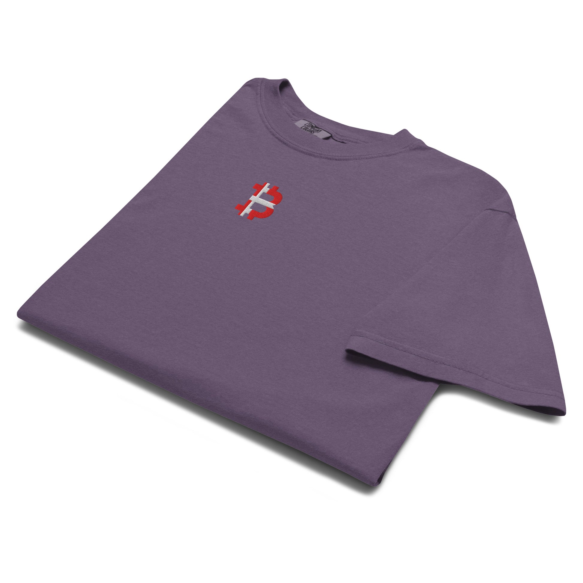 Bitcoin T-Shirt – Danish Flag — folded