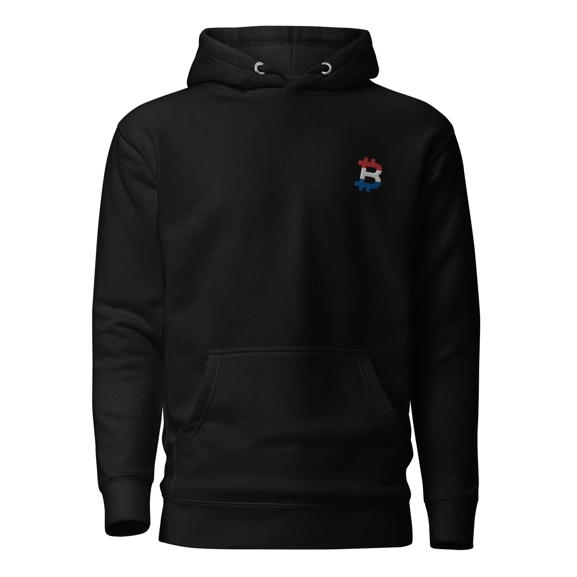 bitcoin hoodie - dutch bitcoin flag - front view