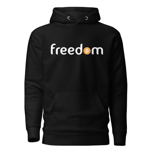 bitcoin hoodie - freedom - front view