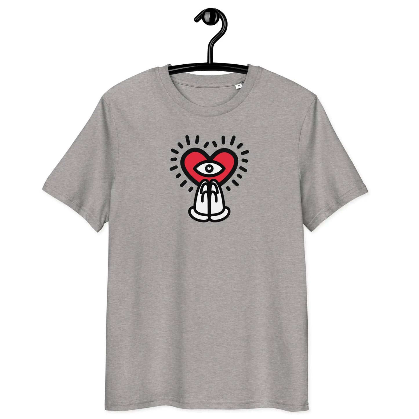 grateful t-shirt - front view - on hanger - grey color