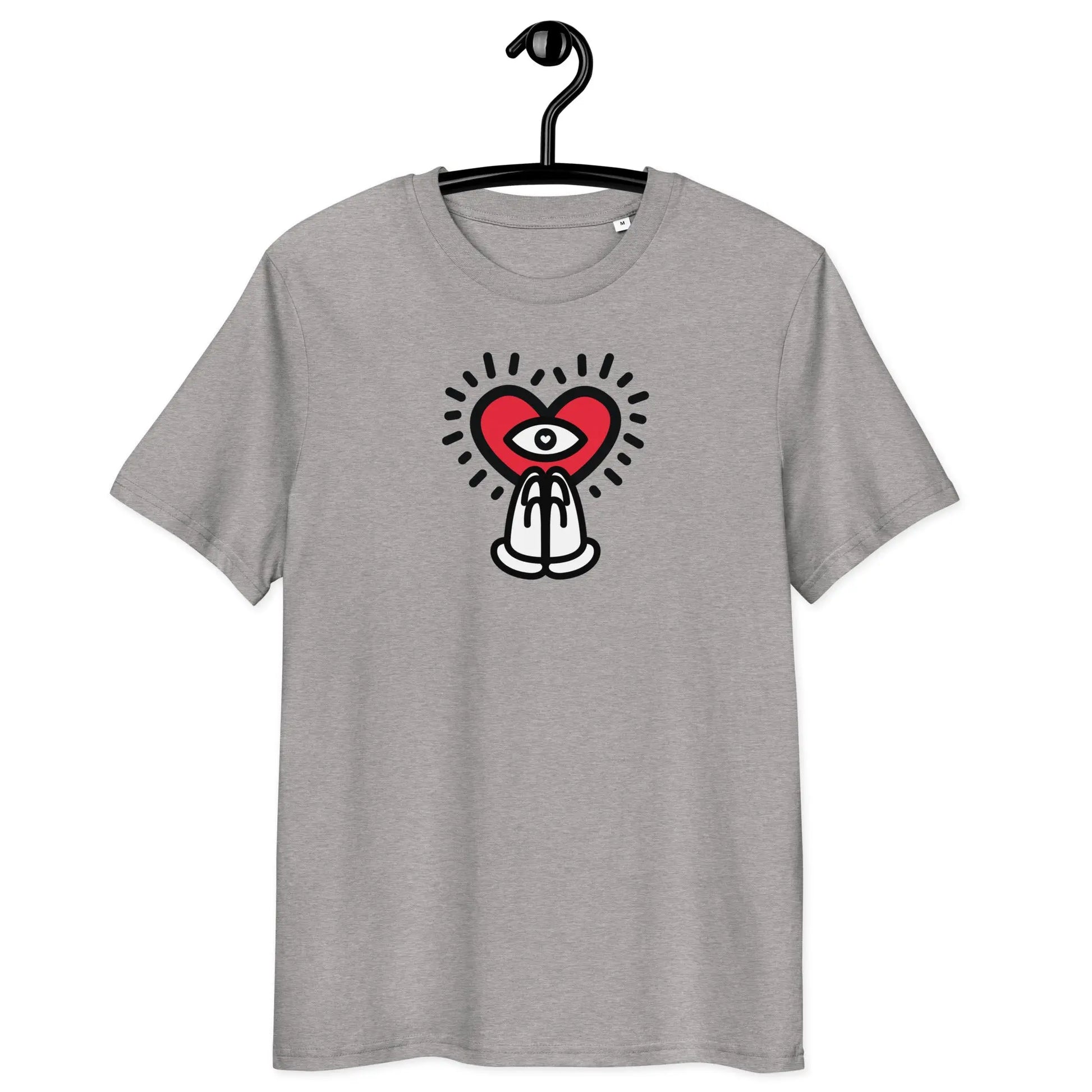 grateful t-shirt - front view - on hanger - grey color