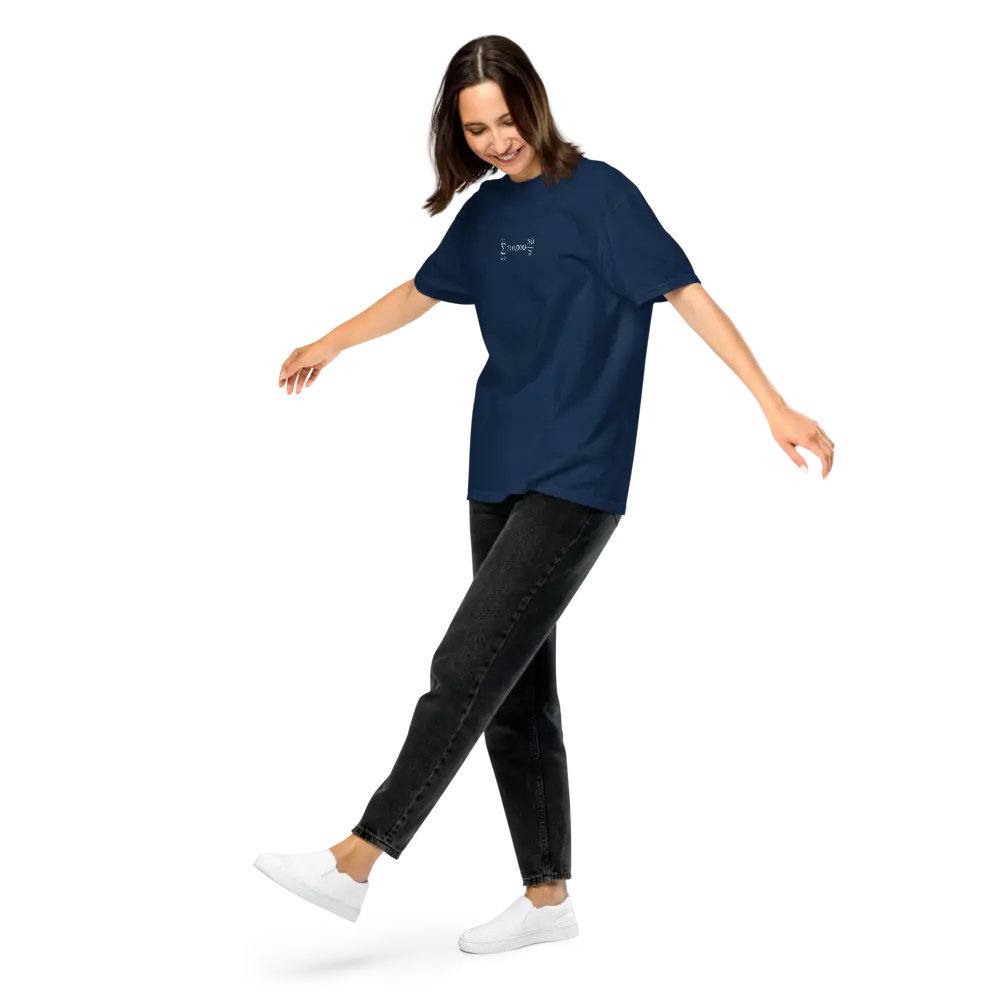 Bitcoin T-Shirt – Halving Cycle Formula | Store of Value — worn on female model - blue color