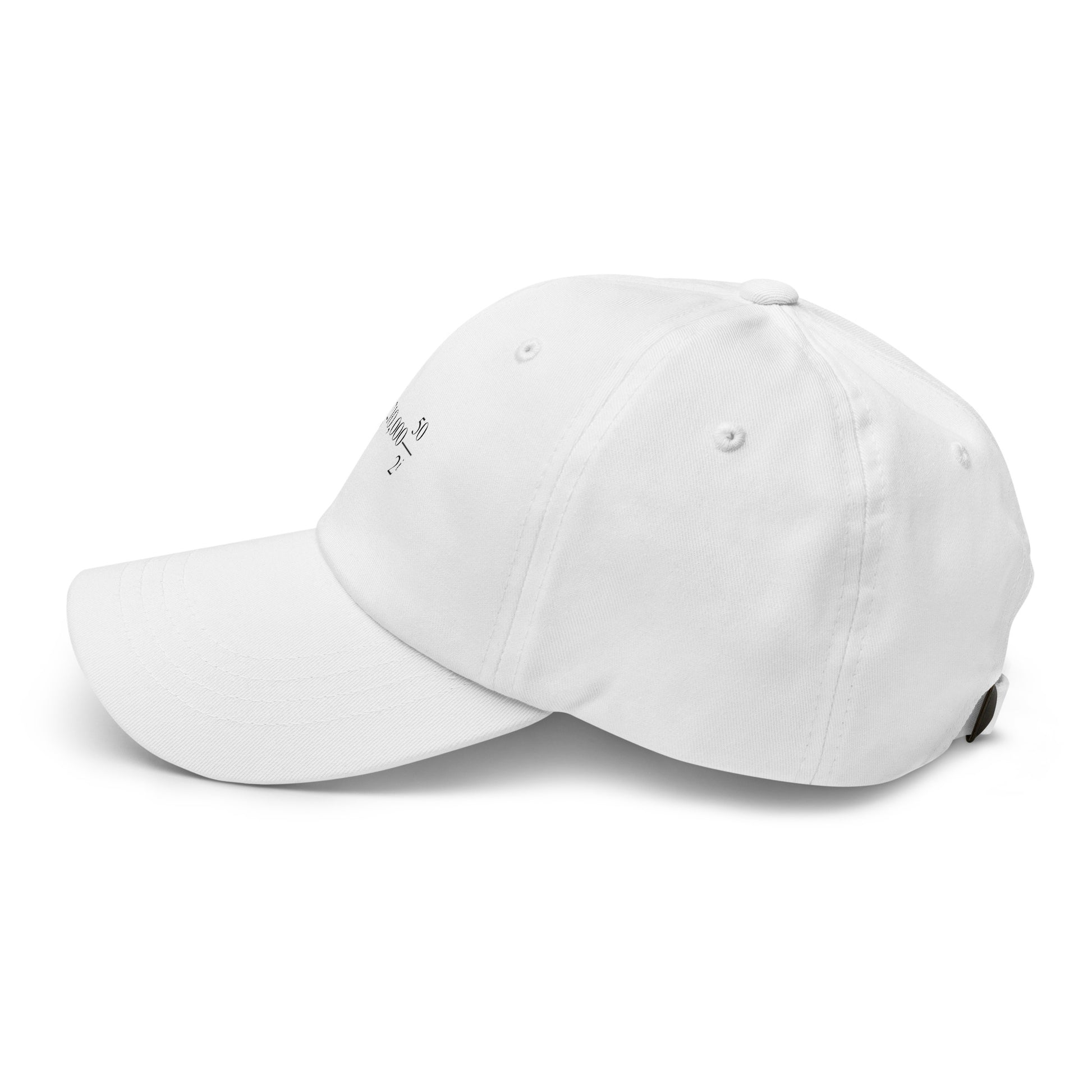 bitcoin hat - halving formula - side view - white